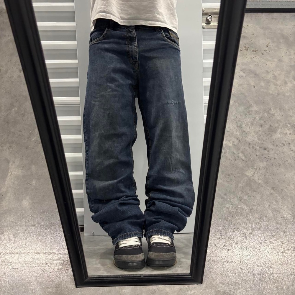 Vintage Y2K/2000s Grunge Dark Wash Streetwear Denim Jeans! 33x33 - Picture 1 of 8